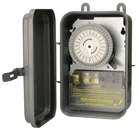 pool timer electrical box|pool timers outdoor 24 hour.